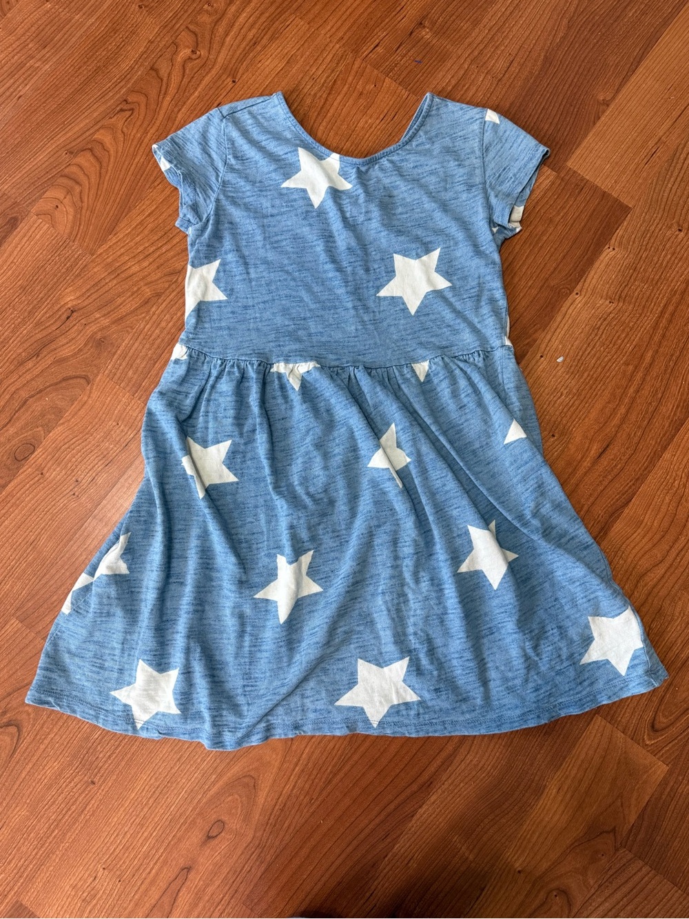 GAP Light Blue Knit Dress with White Star Print